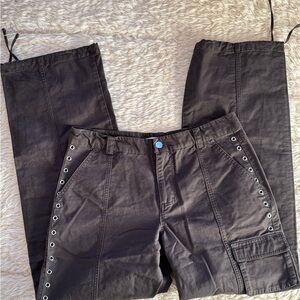 Mango Cargo Pants with Eyelet Trim